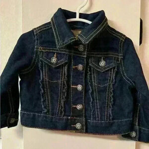 Girls 6-9m Children’s place denim jacket EUC